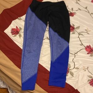 Blue/Black workout leggings by marika tek
